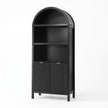 Artiss Buffet Sideboard Cabinet Pantry 180CM Arched Storage Bookshelf Black