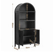 Artiss Buffet Sideboard Cabinet Pantry 180CM Arched Storage Bookshelf Black