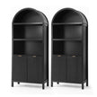 Artiss Buffet Sideboard Cabinet Pantry X2 180CM Arched Storage Bookshelf Black