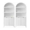 Artiss Buffet Sideboard Cabinet Pantry X2 180CM Arched Storage Bookshelf White