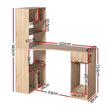 Artiss Computer Desk Bookshelf Drawer Cabinet Oak 120CM
