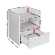 Artiss 2X Bedside Table 1 Drawer with Shelf - FARA White