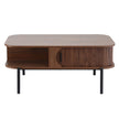 Artiss Coffee Table Living Room Center Table Shelf Cabinet Walnut