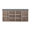 Artiss Shoe Rack Cabinet Shoe Bench Fabric Seat Pine BOA