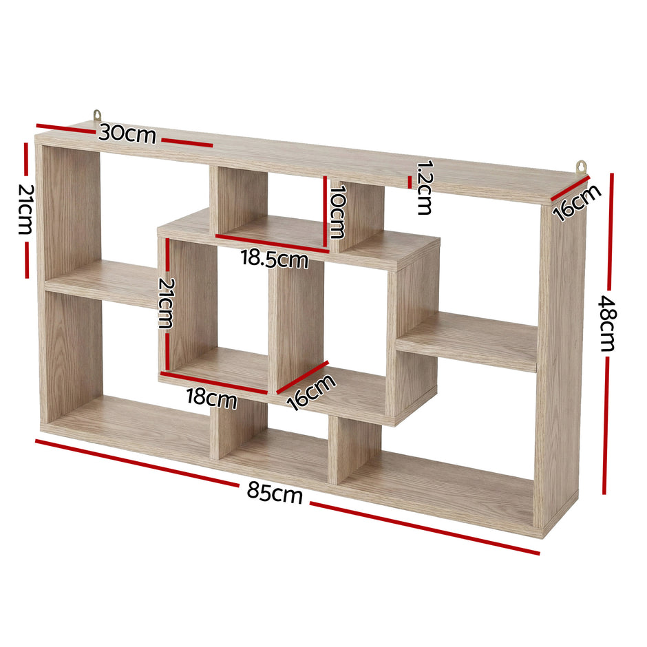 Artiss Floating Wall Shelves Bookshelf Wood