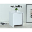 Artiss 2x Bedside Table 2 Drawers - PEPE White