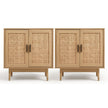 Artiss 2x Buffet Sideboard Cabinet Rattan Cupboard 2 Doors Storage Pantry BRIONY