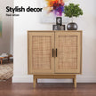 Artiss 2x Buffet Sideboard Cabinet Rattan Cupboard 2 Doors Storage Pantry BRIONY