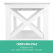 Artiss Console Table 3-tier White Polly