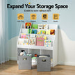 Keezi Kids Bookshelf 4 Tiers Magazine Rack Toy Box Organiser Storage Display Shelf