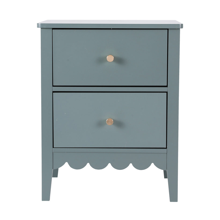 Artiss Bedside Table 2 Drawers Bedroom Storage Nightstand Green