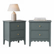Artiss 2X Bedside Table 2 Drawers Bedroom Storage Nightstand Green