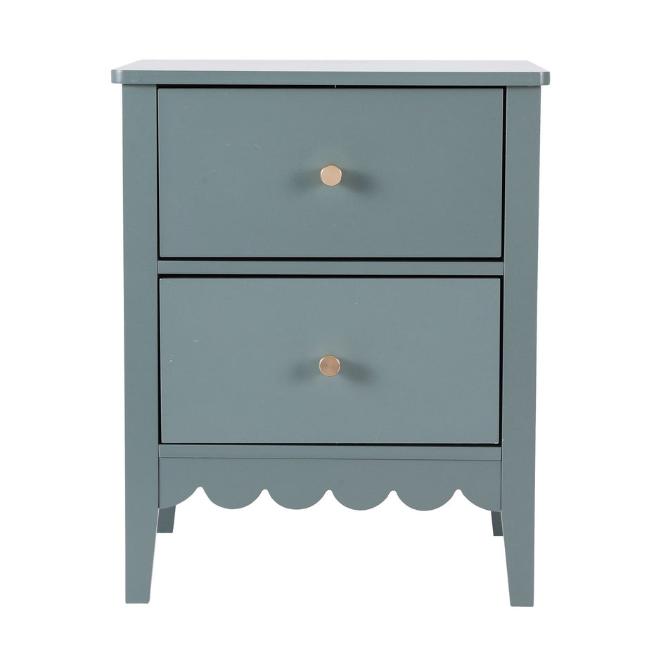 Artiss 2X Bedside Table 2 Drawers Bedroom Storage Nightstand Green