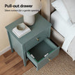 Artiss 2X Bedside Table 2 Drawers Bedroom Storage Nightstand Green