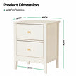 Artiss 2x Bedside Table 2 Drawers Bedroom Storage Nightstand White