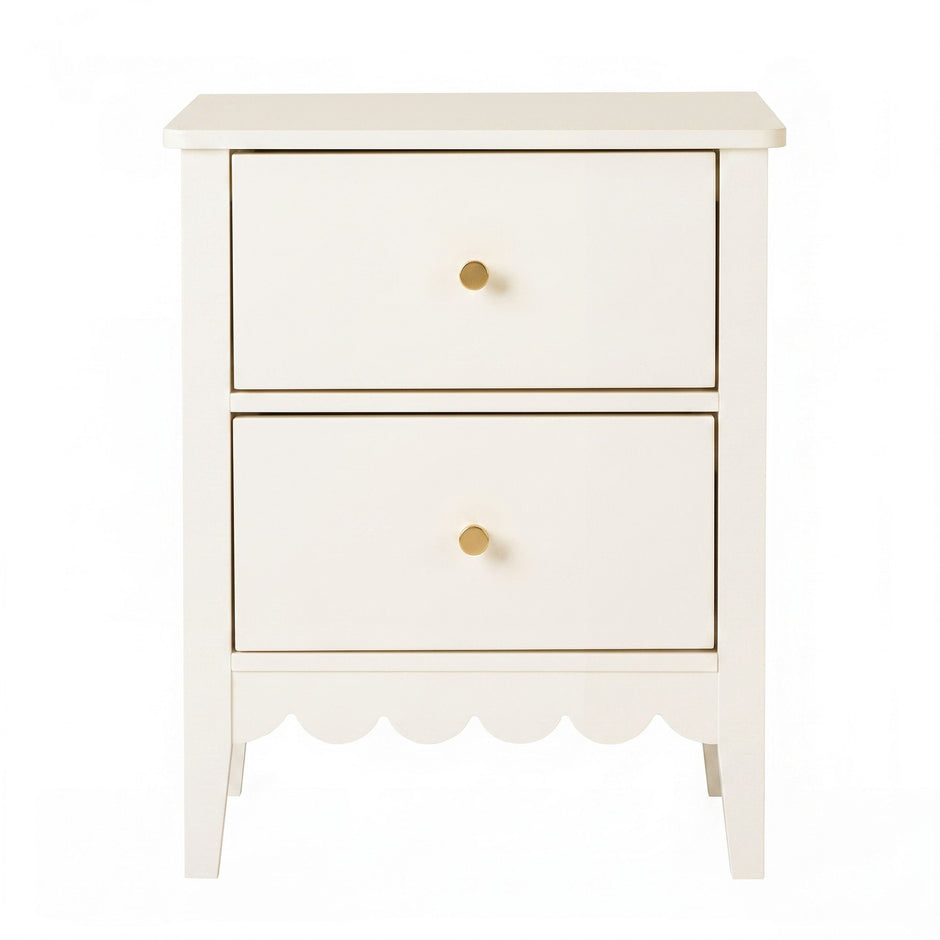 Artiss 2x Bedside Table 2 Drawers Bedroom Storage Nightstand White