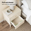 Artiss 2x Bedside Table 2 Drawers Bedroom Storage Nightstand White