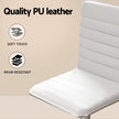 Artiss Computer Desk Office Chair Set PU Leather Home Study Table 100cm White