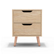 Artiss Bedside Table 2 Drawers Nightstand - BODEN Pine
