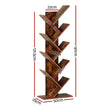 Artiss Tree Bookshelf 9 Tiers Walnut