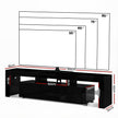 Artiss Entertainment Unit TV Cabinet LED 189cm Black Elo