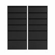 Artiss 2x Chest of 6 Drawers Dresser Tallboy Black