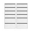 Artiss 2x Chest of 6 Drawers Dresser Tallboy White