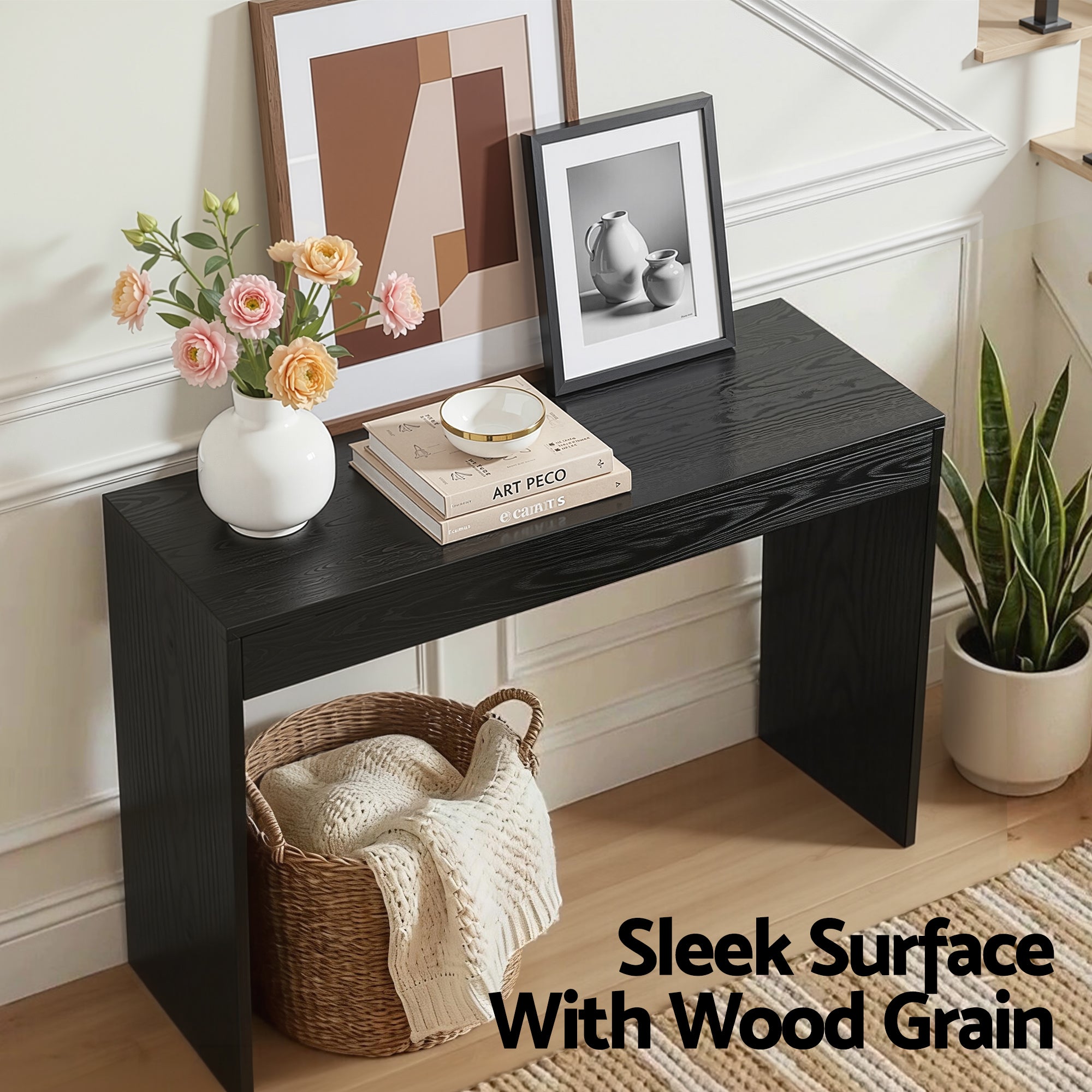 Artiss Console Table Hallway Sofa Entryway Entrance 120CM Black