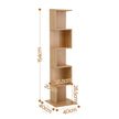 Artiss 5 Tiers Bookshelf S-shaped Bookcase Oak