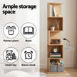 Artiss 5 Tiers Bookshelf S-shaped Bookcase Oak