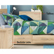 Artiss 2x Bedside Table 2 Drawers - MAXI Pine