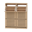 Artiss 2x Shoe Cabinet Storage Organiser 3 Flip Drawer Pine