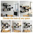Artiss Floating Wall Shelf 3 Tier Black
