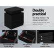 Artiss 2X Bedside Table 2 Drawers Lift-up Storage Black