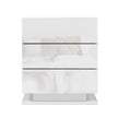 Artiss 2x Bedside Table LED 3 Drawers - MORI White