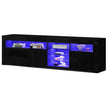 Artiss Entertainment Unit TV Cabinet LED 180cm Black Bobi