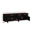 Artiss Entertainment Unit TV Cabinet LED 180cm Black Bobi