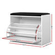Artiss Shoe Rack Cabinet Bench 15 Pairs White Kyla