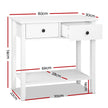 Artiss Console Table 2 Drawers 80CM White Chole