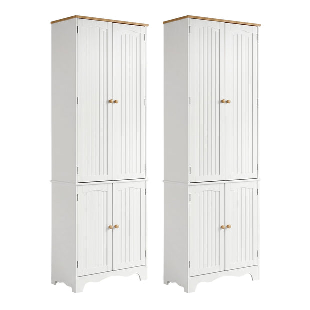 Artiss 2x Buffet Sideboard Pantry Cabinet Cupboard 6-Tiers Storage Shelves BERNE