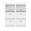 Artiss 2x Shoe Cabinet Storage Organiser 3 Flip Drawer White