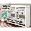 Artiss Shoe Rack Cabinet 16 Pairs 4-tier White Paul