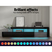 Artiss Entertainment Unit TV Cabinet LED 215cm Black Caya