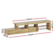 Artiss Entertainment Unit TV Cabinet LED 215cm Pine Caya