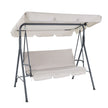 Gardeon Outdoor Swing Chair Garden Chair Bench Furniture Canopy 3 Seater Beige
