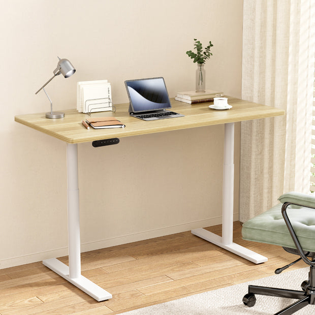 Artiss Standing Desk Motorised Electric Dual Motor 120CM White Oak