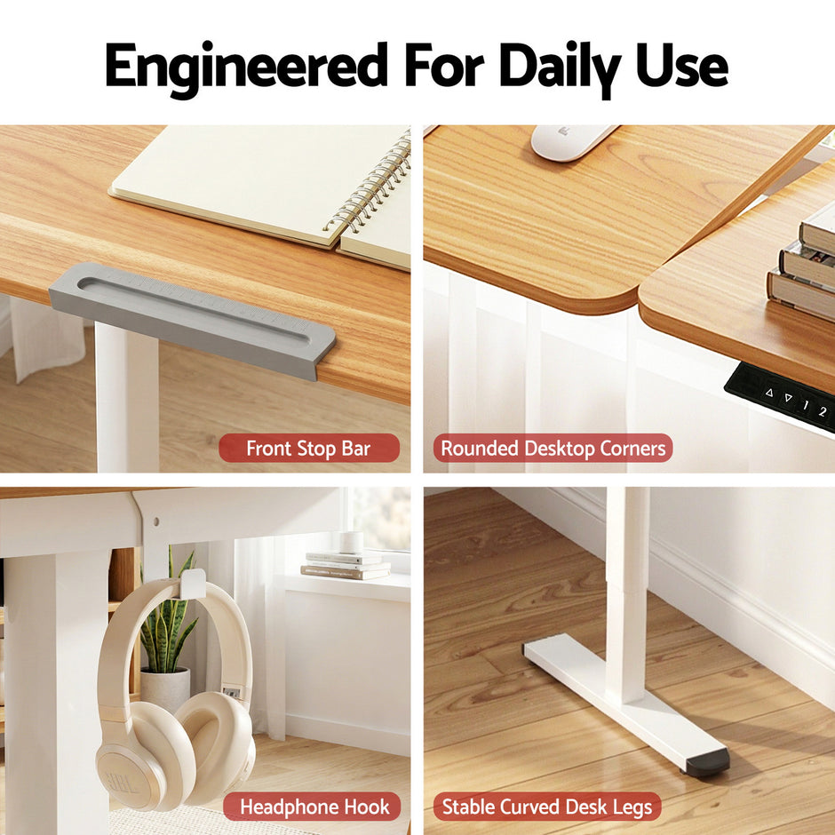 Artiss Electric Standing Desk Height Adjustable Sit Stand Desk Tilting Top