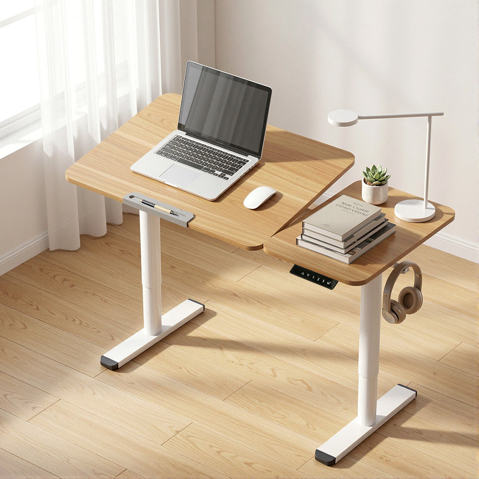 Artiss Electric Standing Desk Height Adjustable Sit Stand Desk Tilting Top