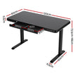 Artiss Electric Standing Desk Motorised Glass Top Black 120CM