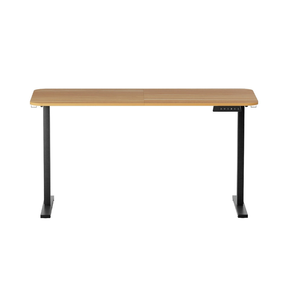 Artiss Electric Standing Desk 140cm Adjustable Height Motorised Home Office Desk Oak Black